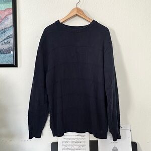 Haggar Men's Navy Crewneck Sweater